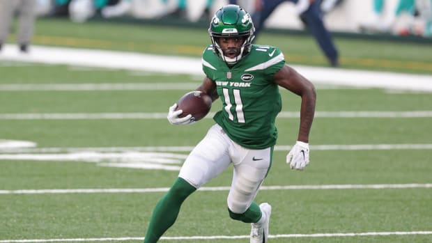 Jets wide receiver Denzel Mims